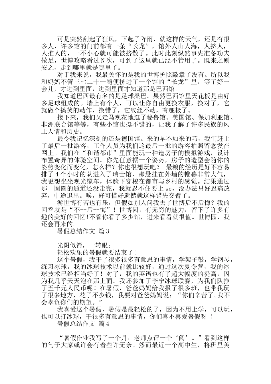 暑假总结作文汇编八篇_第2页