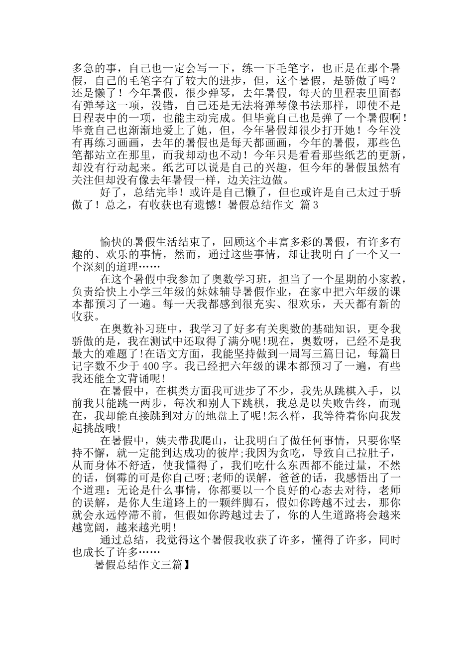 暑假总结作文三篇_第2页