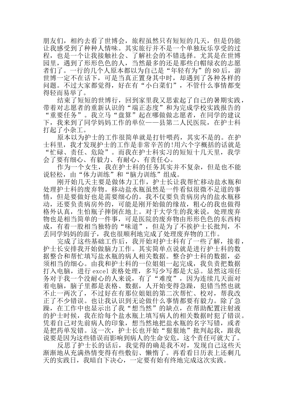 暑期实践报告创作10篇_第3页
