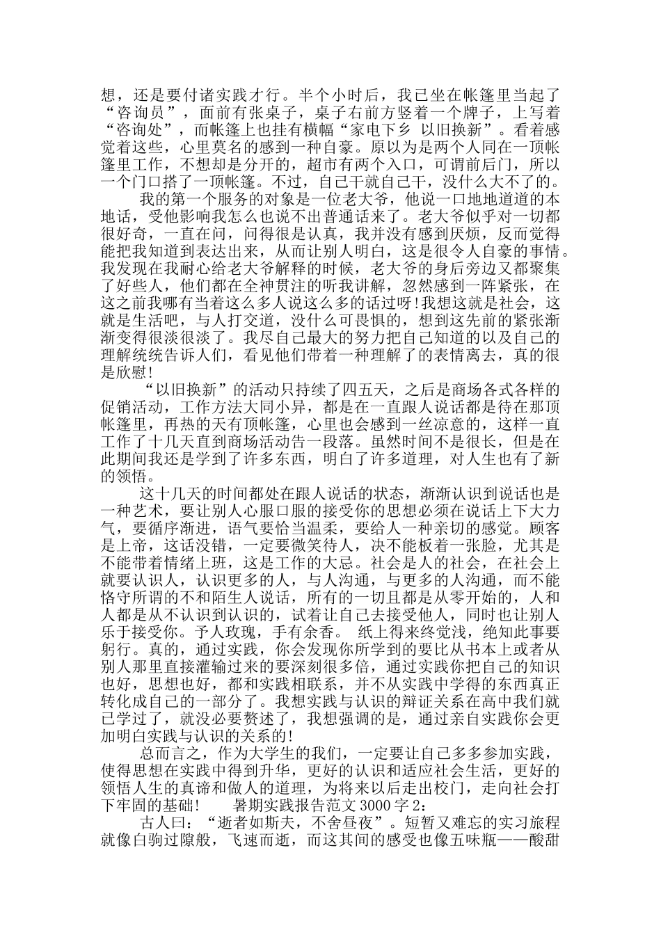 暑期实践报告范文3000字_第3页