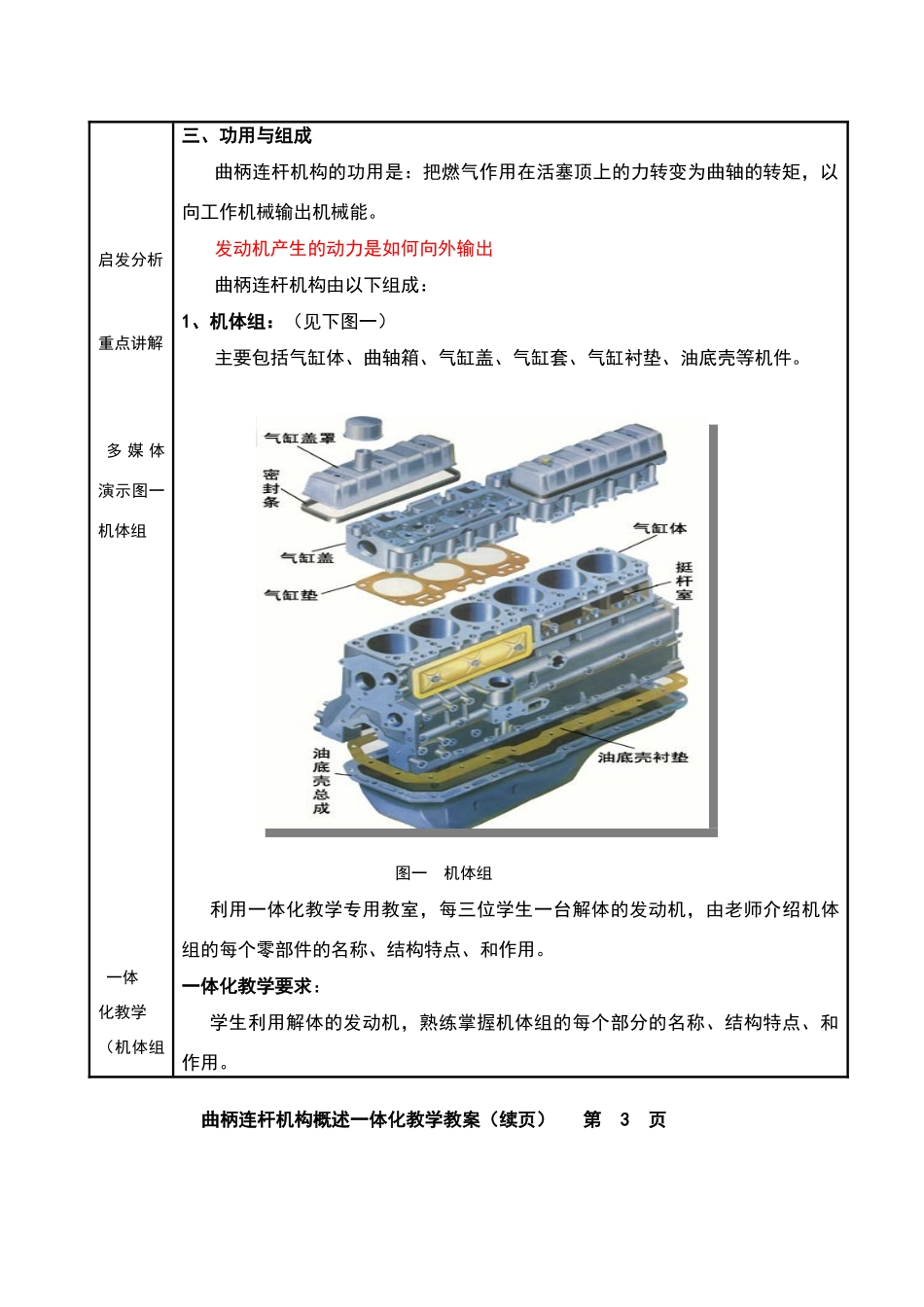 曲柄连杆机构概述教学设计_第3页