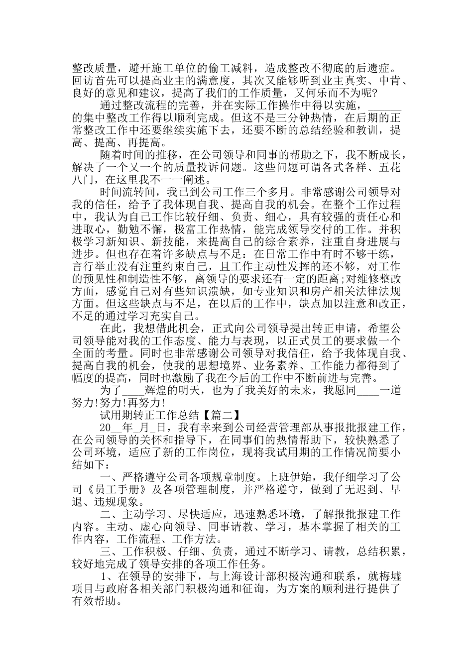最新2024试用期转正工作总结_第3页