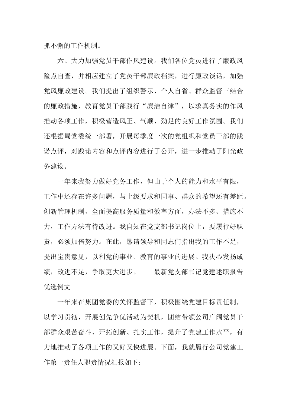 最新党支部书记党建述职报告优选例文_第3页