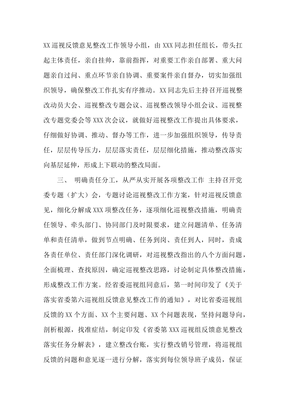 最新公司党委书记主要负责有关履行第一责任人责任组织落实巡视整改情况总结报告_第2页