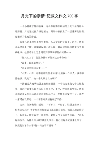 月光下的亲情