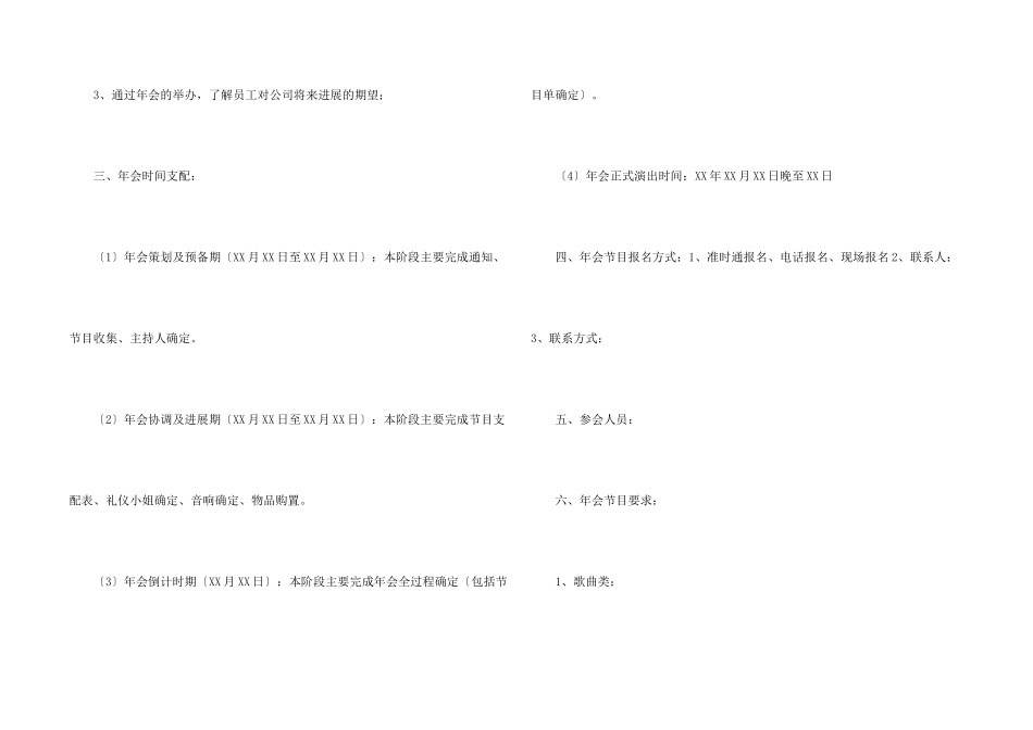有关企业年会策划方案九篇_第2页