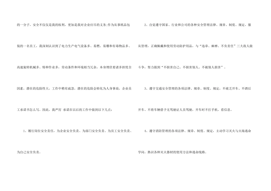 有关企业承诺书模板汇总六篇_第3页