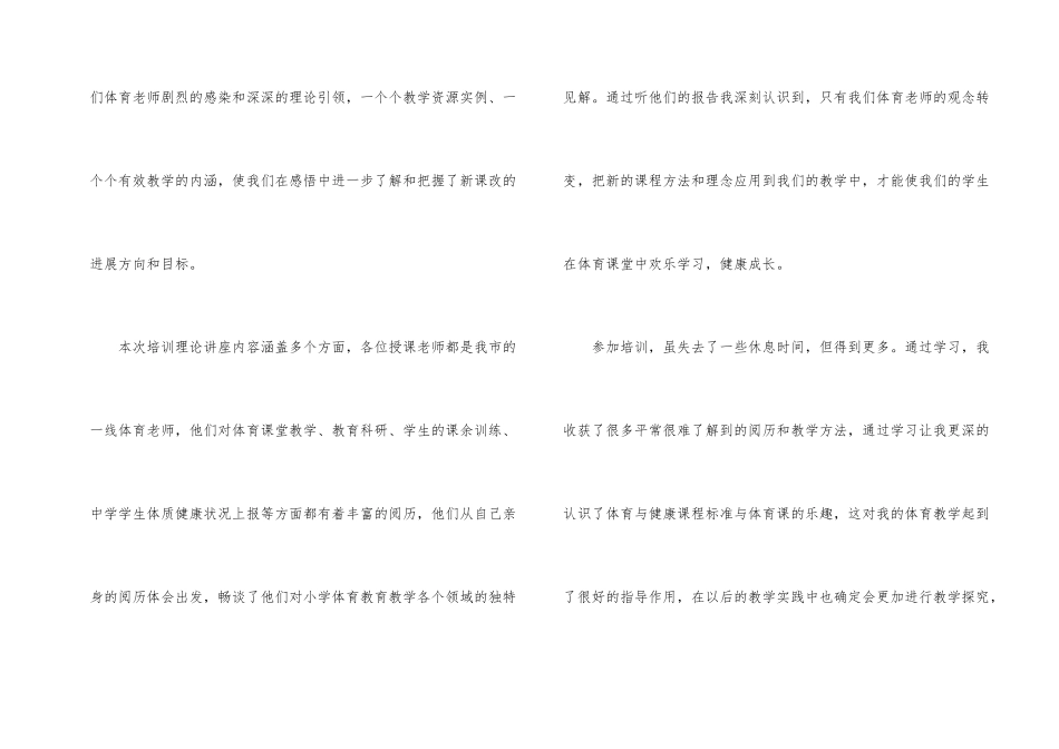 有关体育教师培训总结汇总8篇_第2页