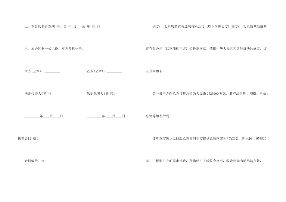 有关供销合同模板九篇_第3页