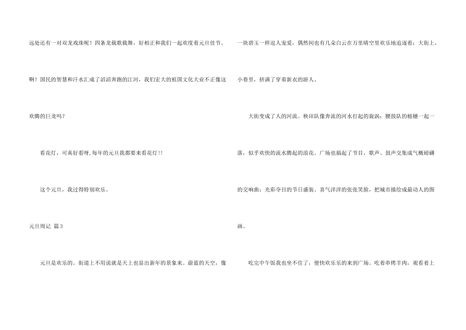 有关元旦周记模板九篇_第3页