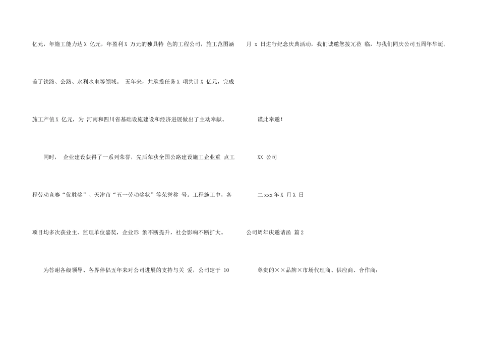 有关公司周年庆邀请函3篇_第2页