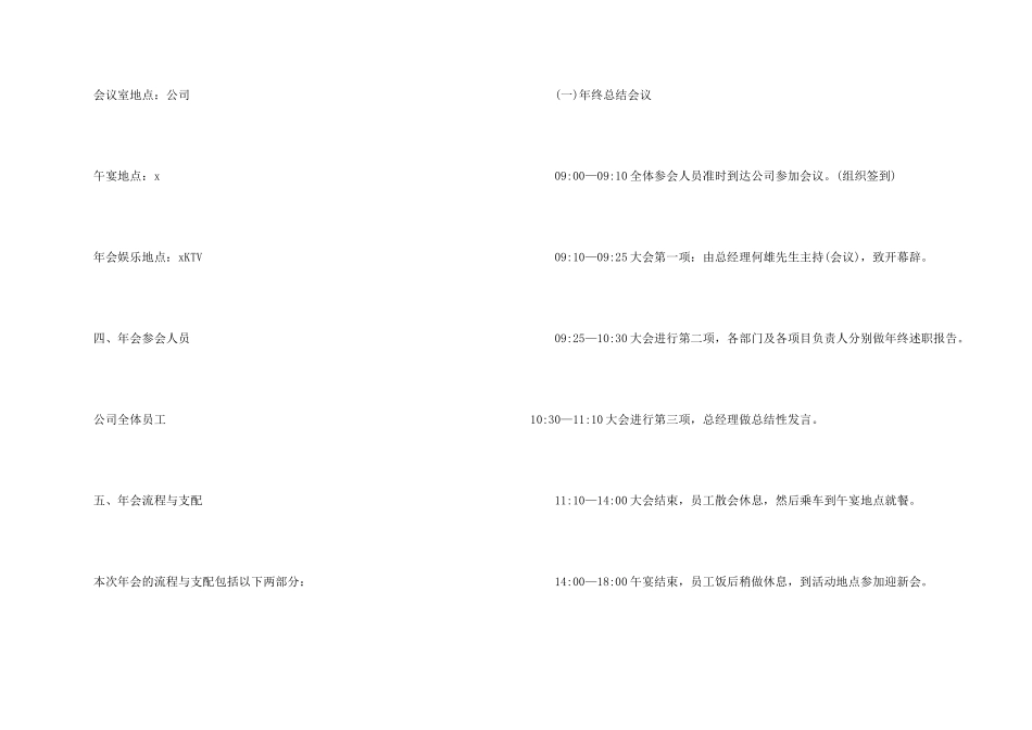 有关公司年会策划方案模板集锦五篇_第2页