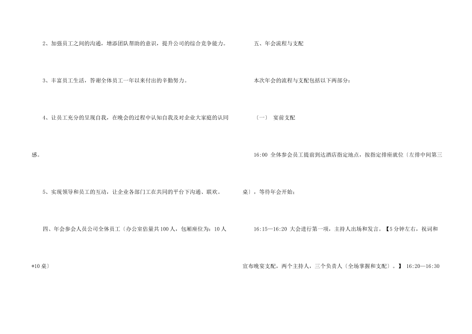 有关公司年会策划方案模板汇总五篇_第2页