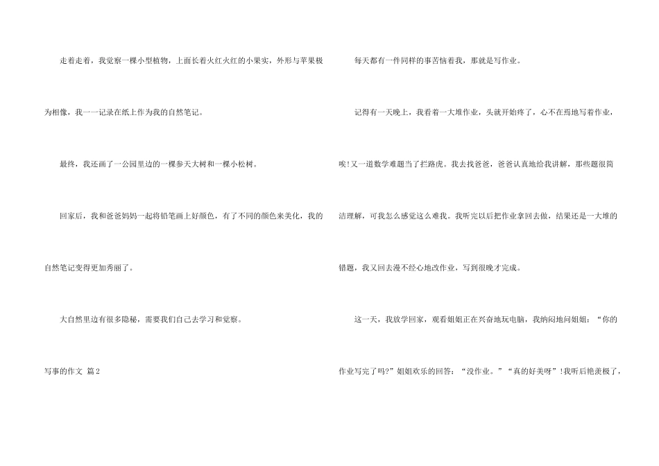 有关写事的汇编五篇_第2页
