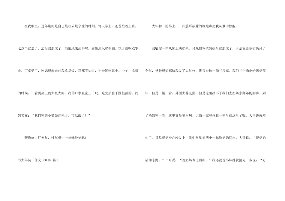 有关写大年初一300字汇总八篇_第3页