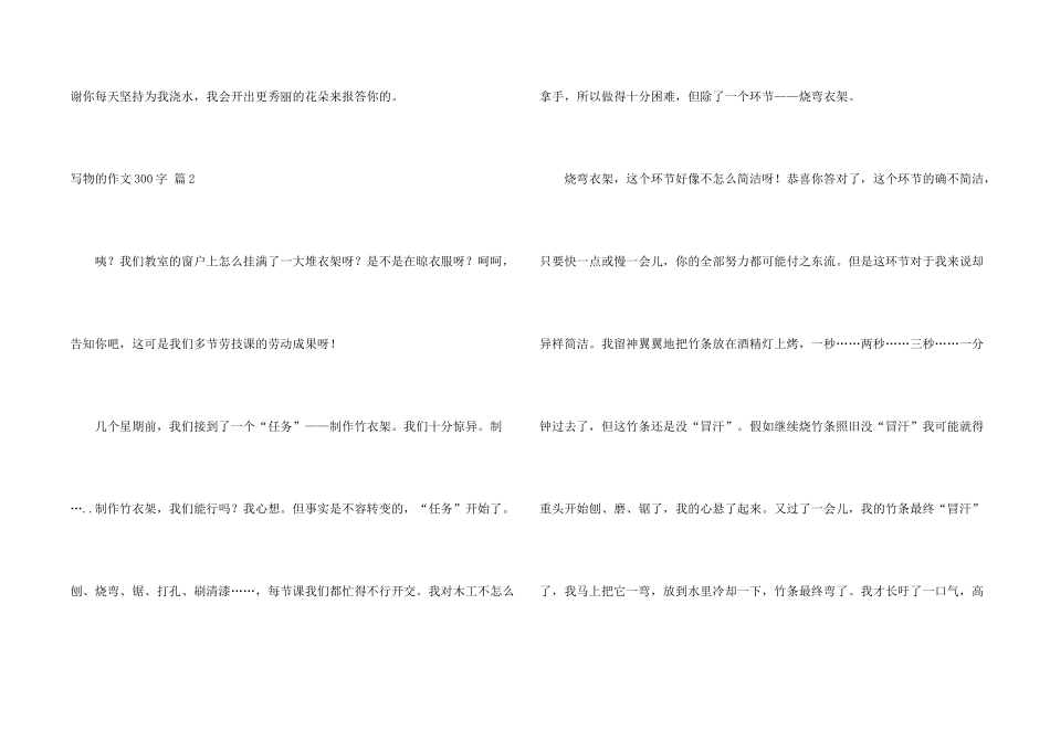 有关写物的300字5篇_第2页