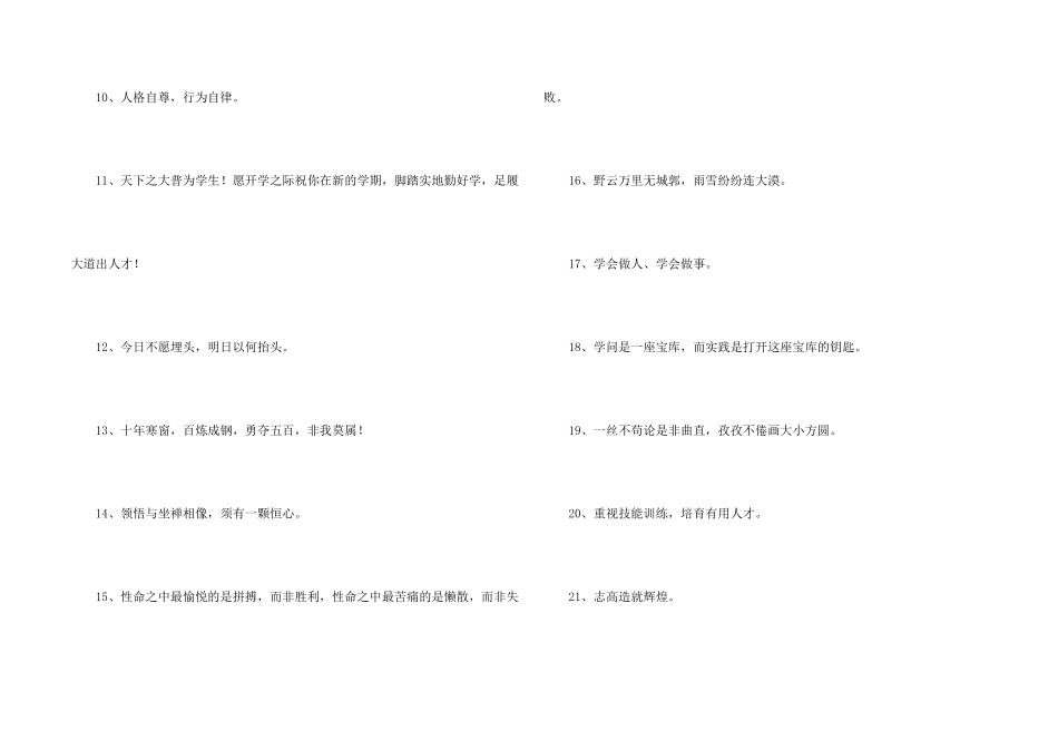 有关励志标语95句_第2页
