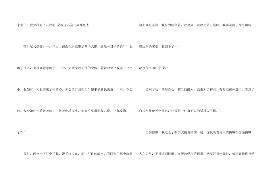 有关叙事300字集合5篇_第3页