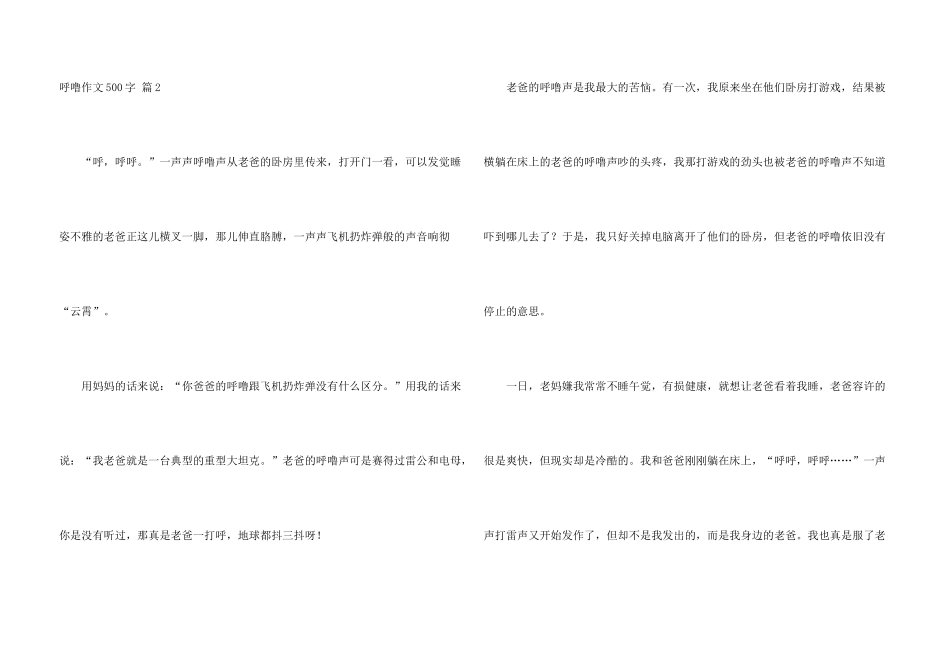 有关呼噜500字四篇_第3页