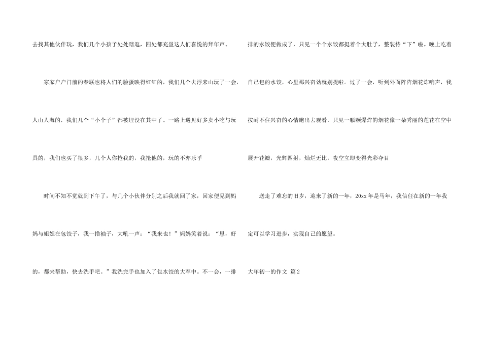 有关大年初一的汇编7篇_第2页