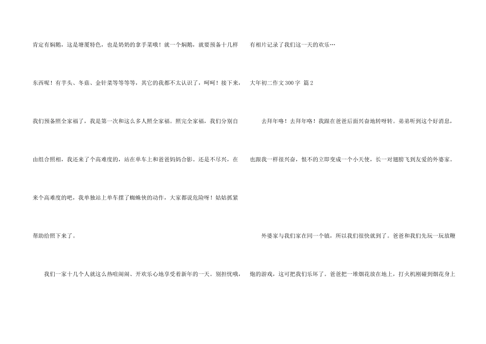 有关大年初二300字4篇_第2页