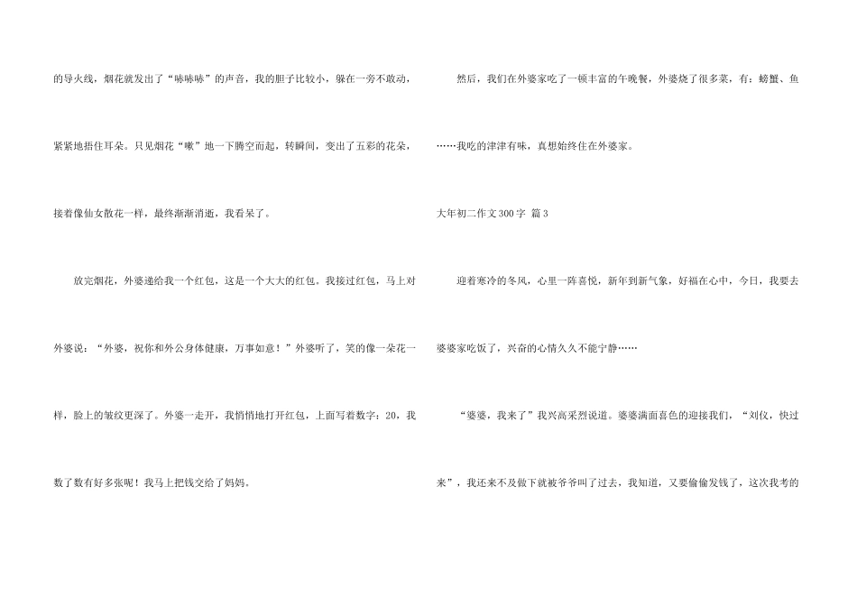 有关大年初二300字4篇_第3页