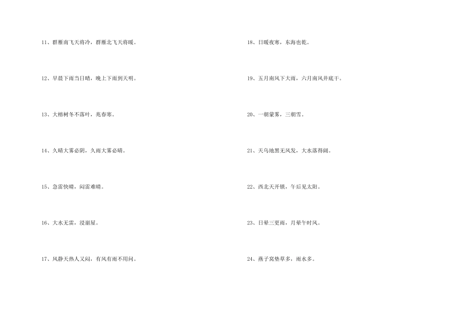 有关天气的谚语集绵_第2页
