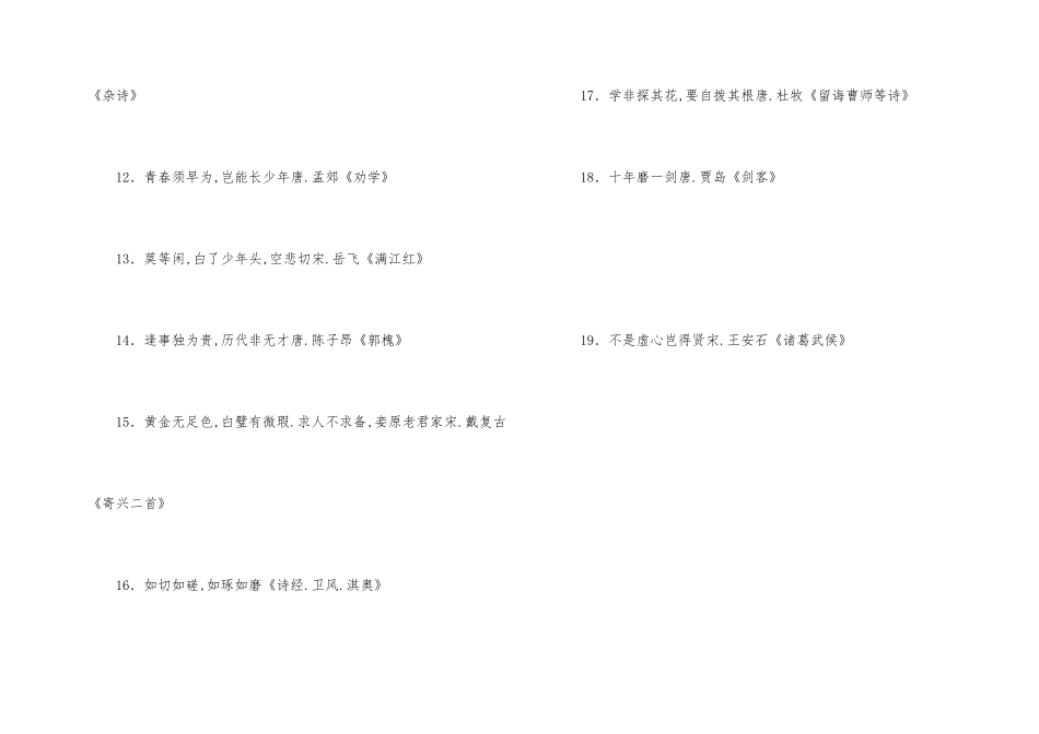有关学问成才古诗名句_第2页