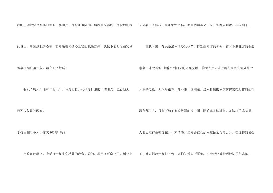 有关小学生描写冬天小700字锦集八篇_第3页
