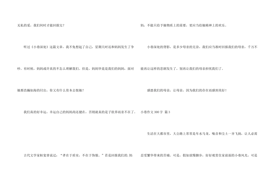 有关小巷300字四篇_第3页