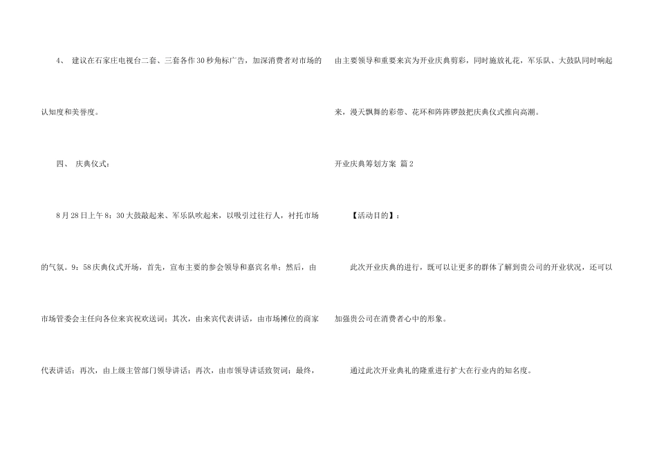 有关开业庆典策划方案合集5篇_第3页