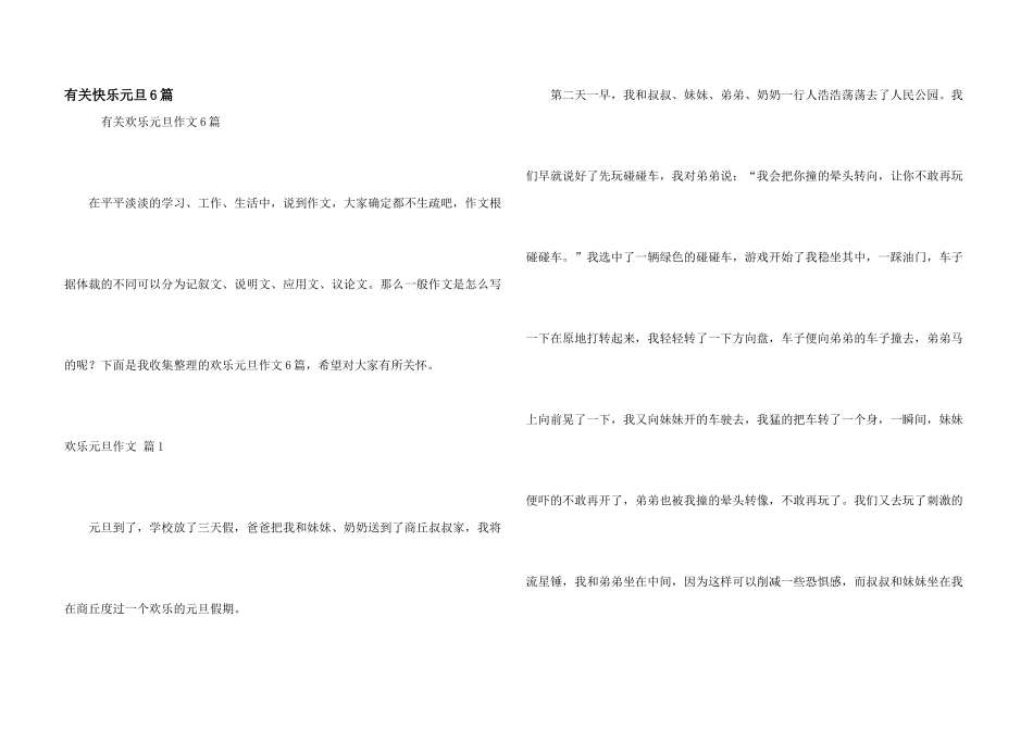 有关开心元旦6篇_第1页