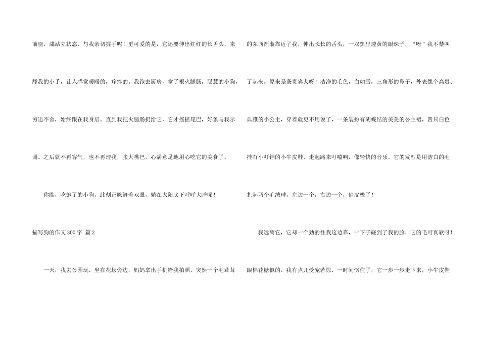 有关描写狗的300字4篇_第2页