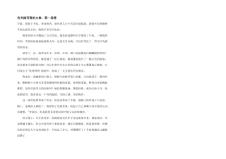 有关描写雪的文章：那一场雪