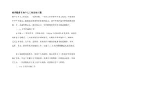 有关程序员的个人工作总结三篇