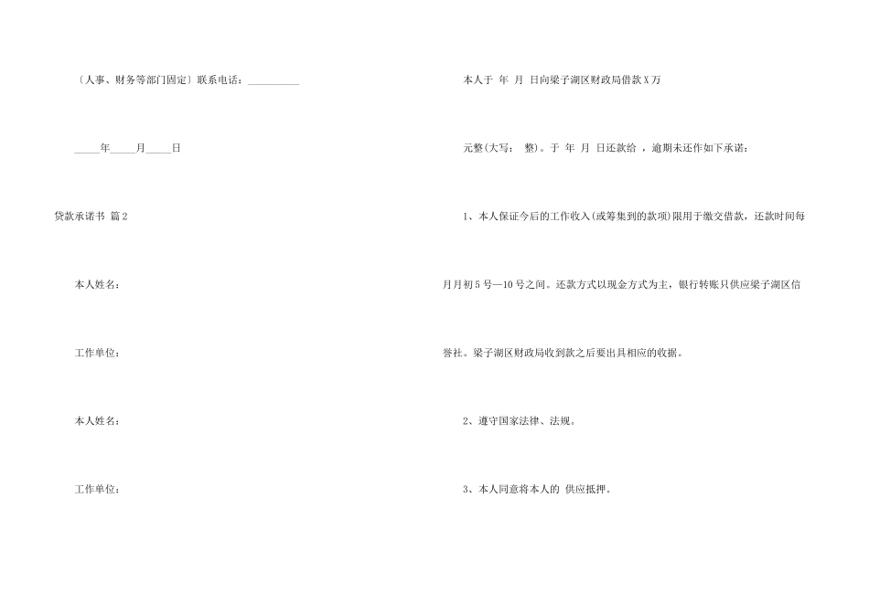 有关贷款承诺书模板合集五篇_第3页