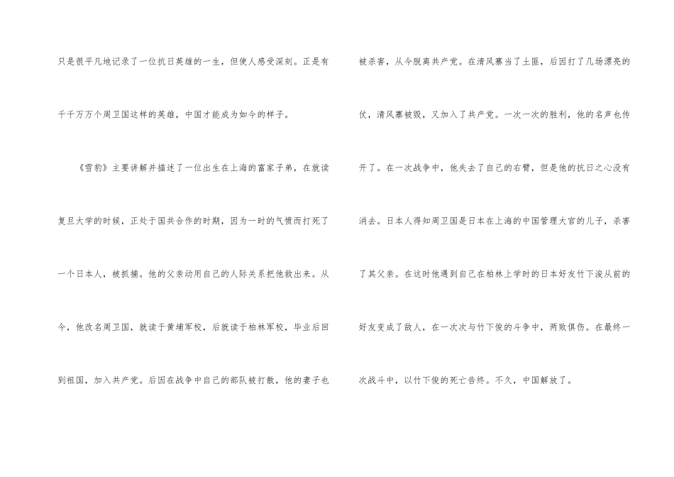 有关雪豹电视剧观后感600字_第2页