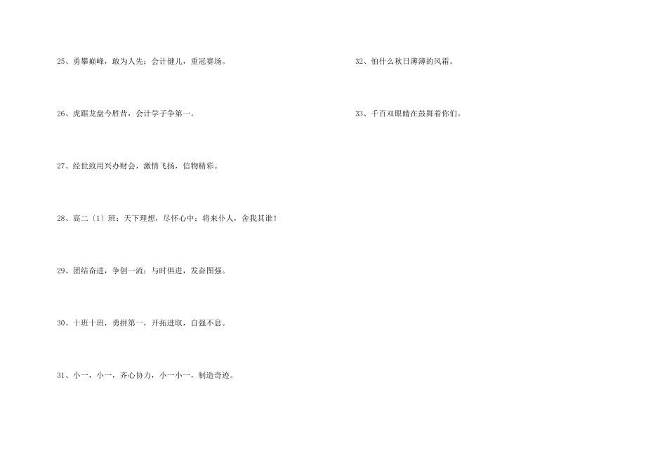 有凝聚力的运动会口号33条_第3页