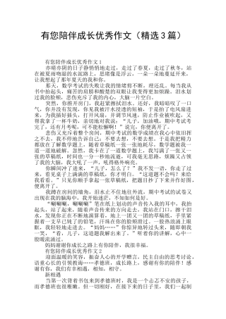 有您陪伴成长优秀作文