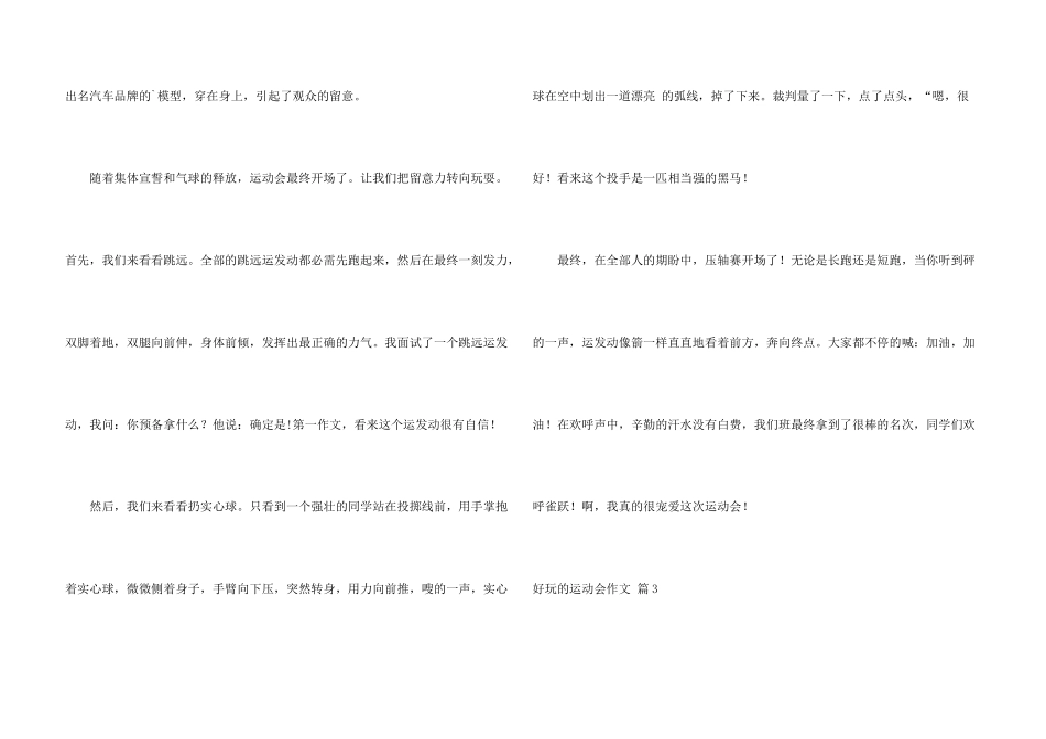 有趣的运动会7篇_第3页