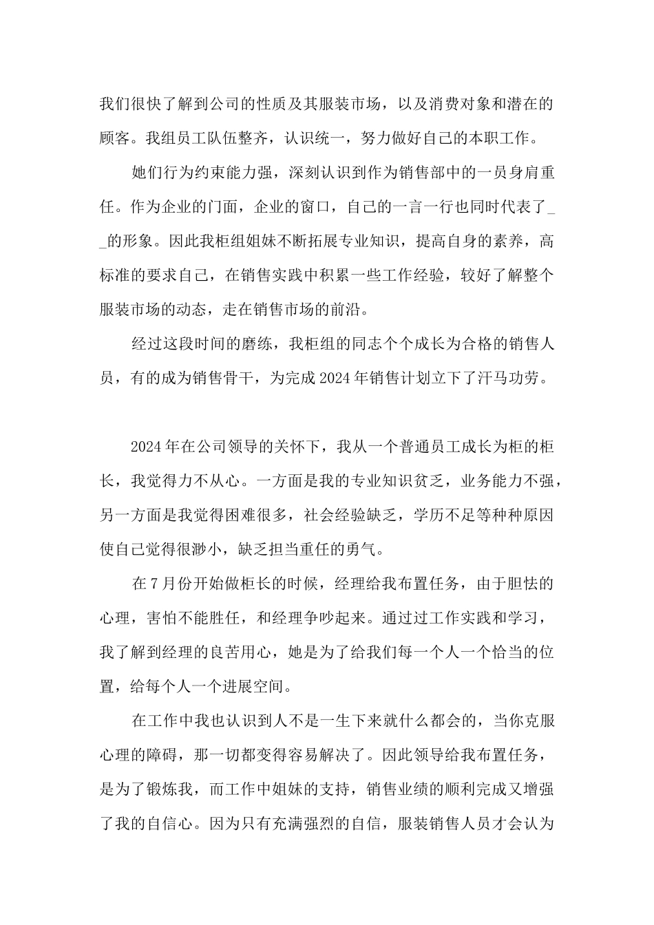 服装销售业绩总结范文_第2页