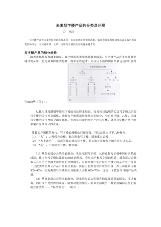 未来写字楼产品的分类及发展