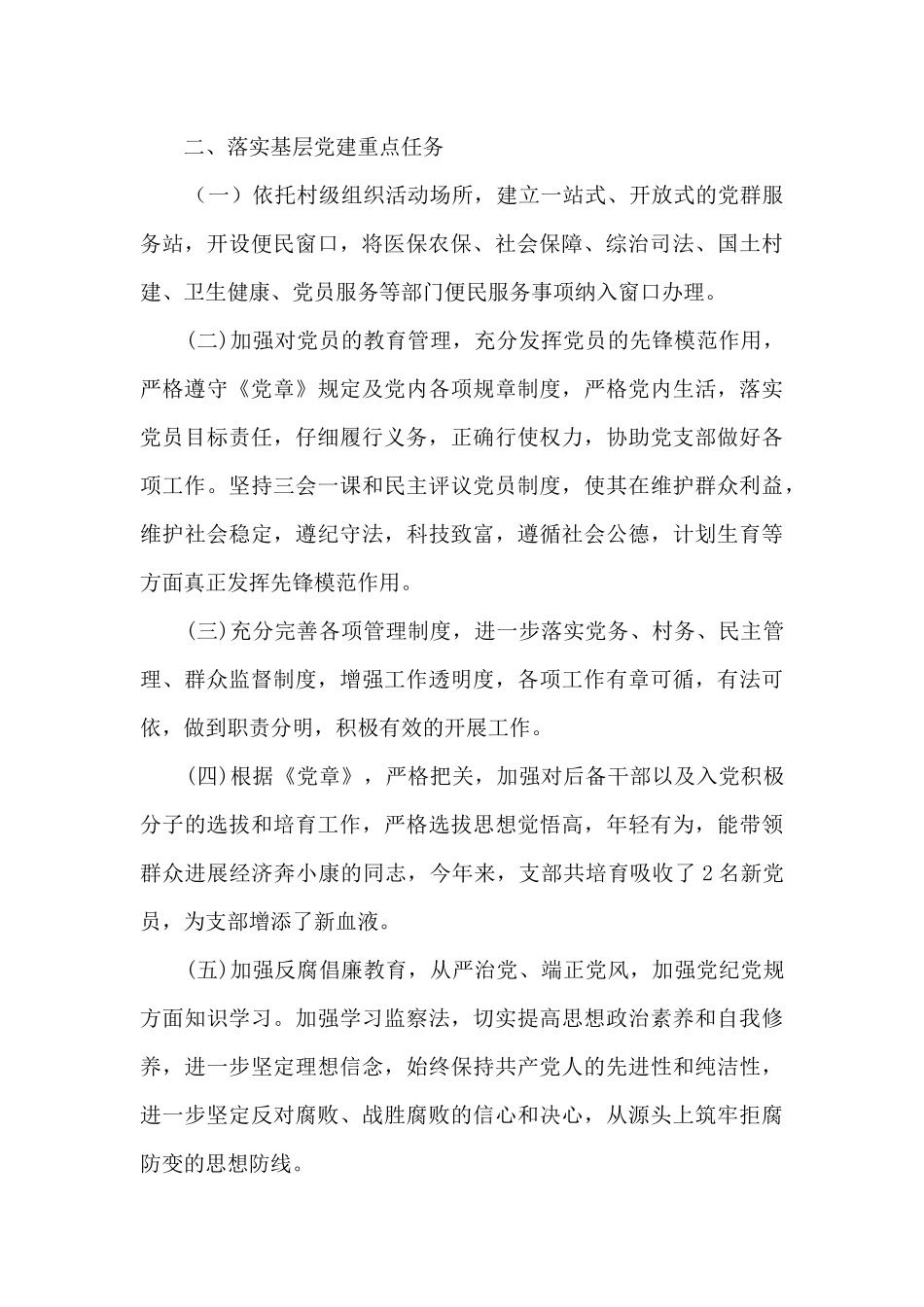 村务专职工作者述职报告_第2页