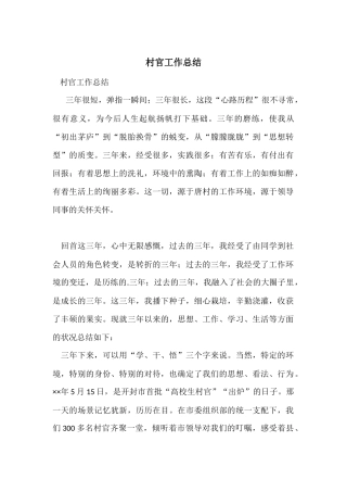 村官工作总结-2