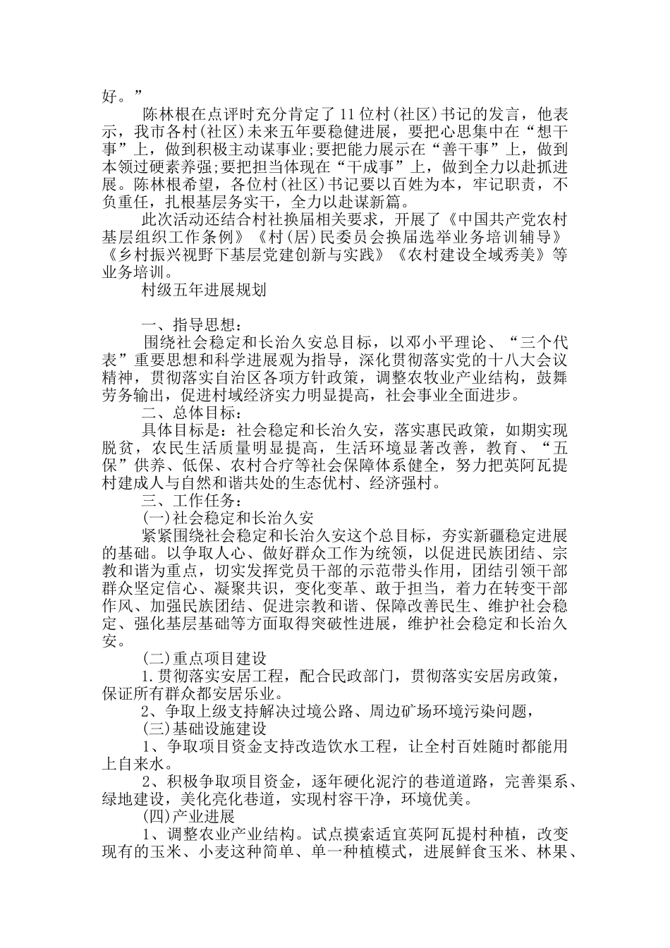 村级五年发展规划_第2页