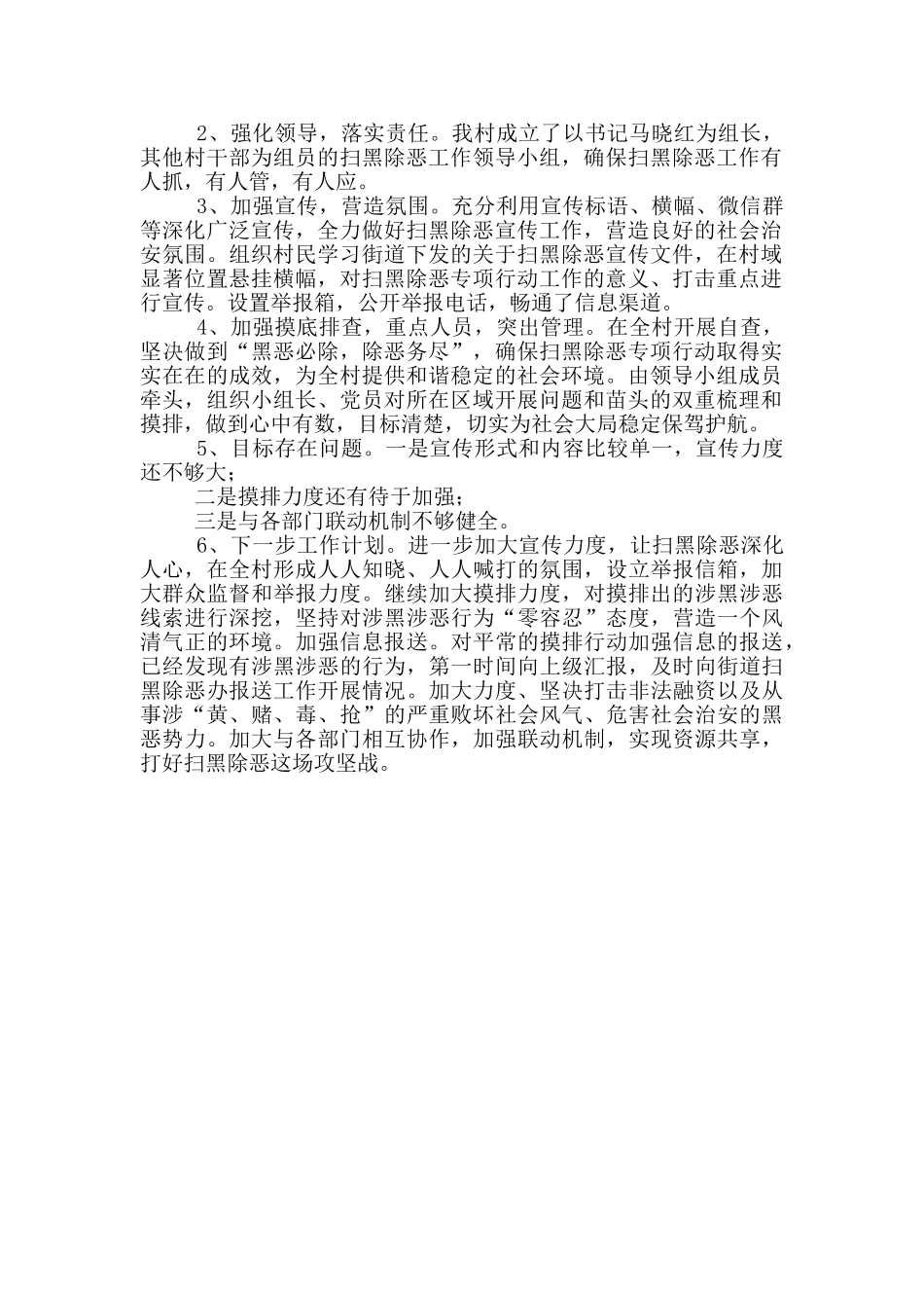 村级扫黑除恶专项斗争攻坚战工作总结_第2页
