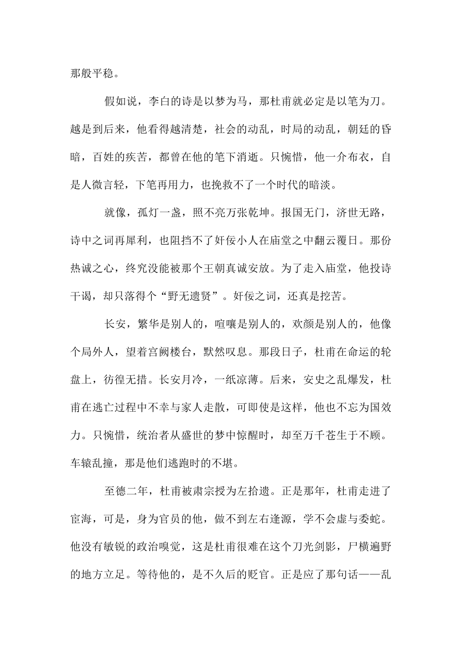 杜甫传读后感_第3页