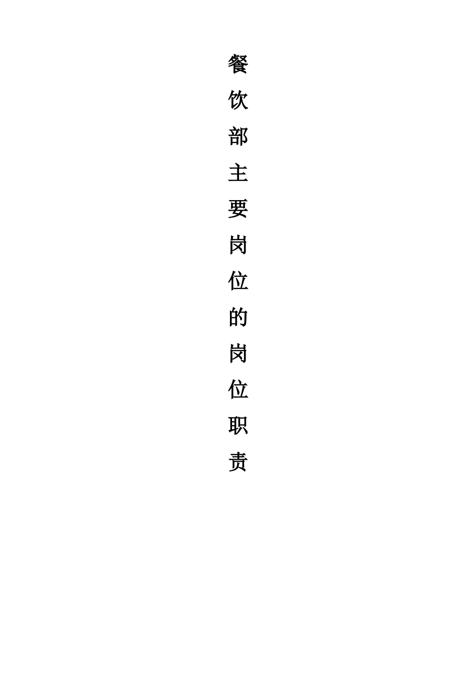 某中餐厅餐饮部岗位职责规范_第1页