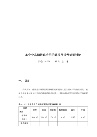 某企业品牌战略应用的现况与提升对策探讨