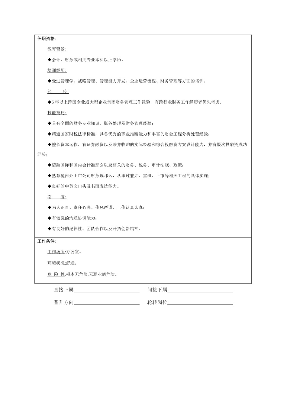 某企业财务部岗位职责描述_第3页